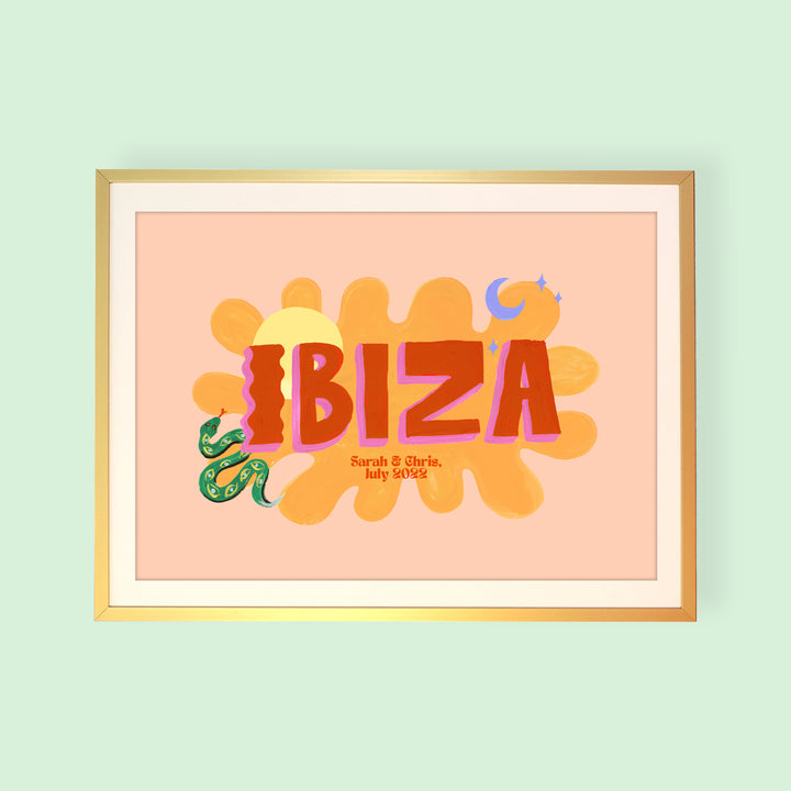 Ibiza Sunset Personalised Print