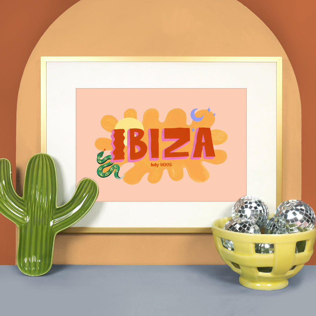 Ibiza Sunset Personalised Print