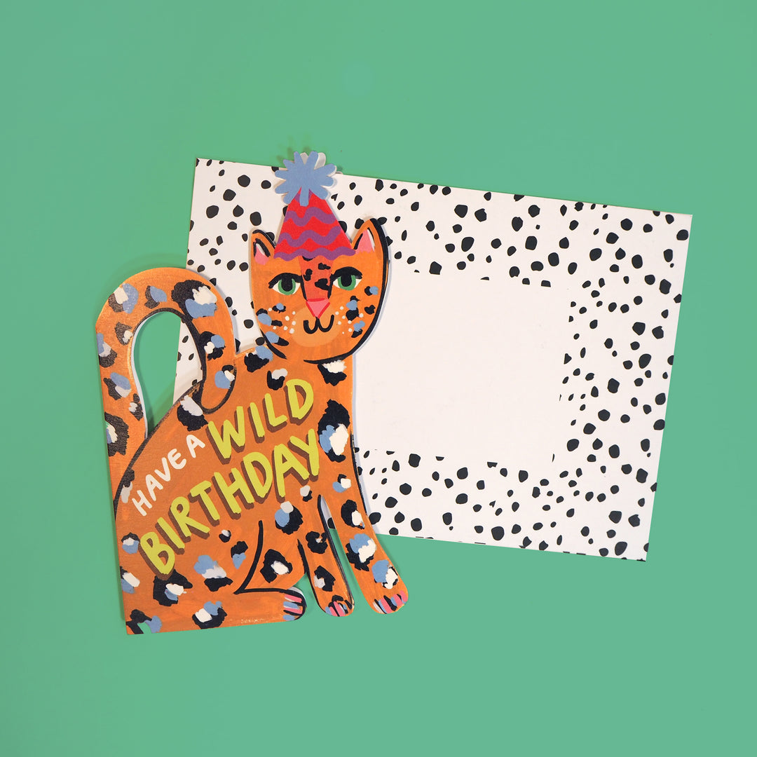 Leopard Shaped Card
