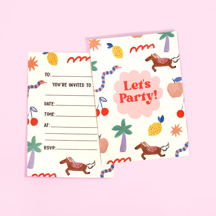 Let's Party Invitations - Pack of 10