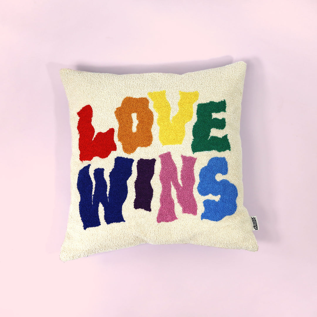 Love Wins Tufted Cushion
