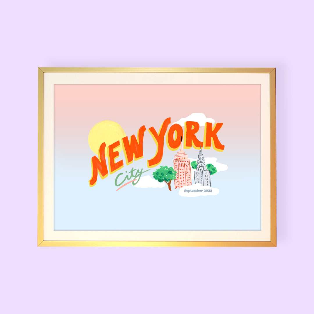 Hello New York City Personalised Print