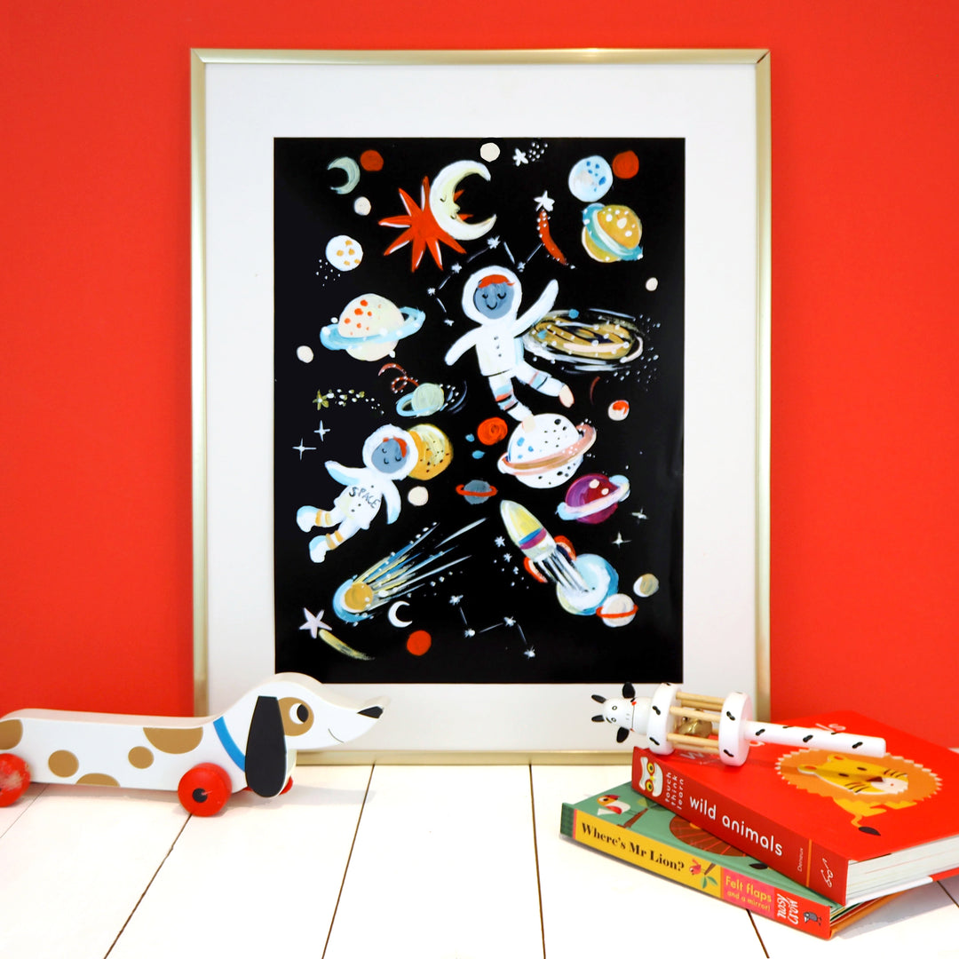 Space and Astronaut Print