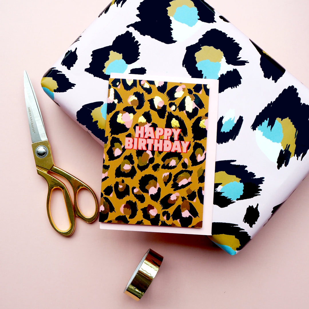 Pink Leopard Print Gift Wrap