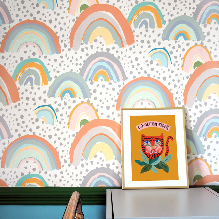 Pastel Rainbow Spot Wallpaper