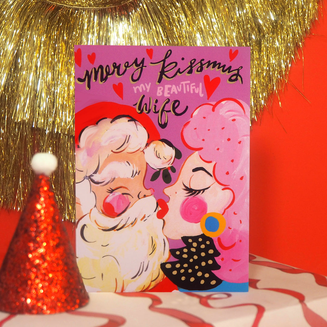 Merry Kissmus Wife Card