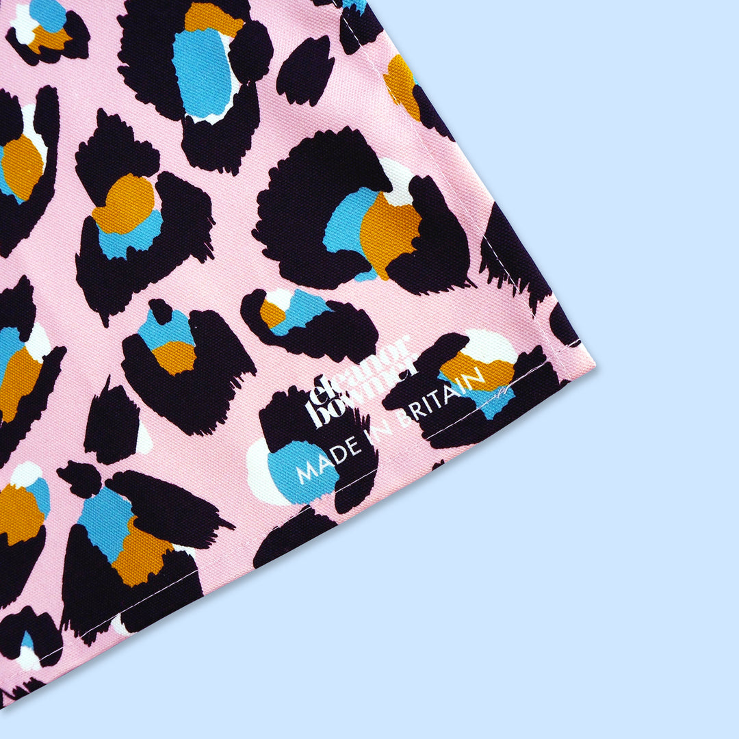 Pink Leopard Print Tea Towel