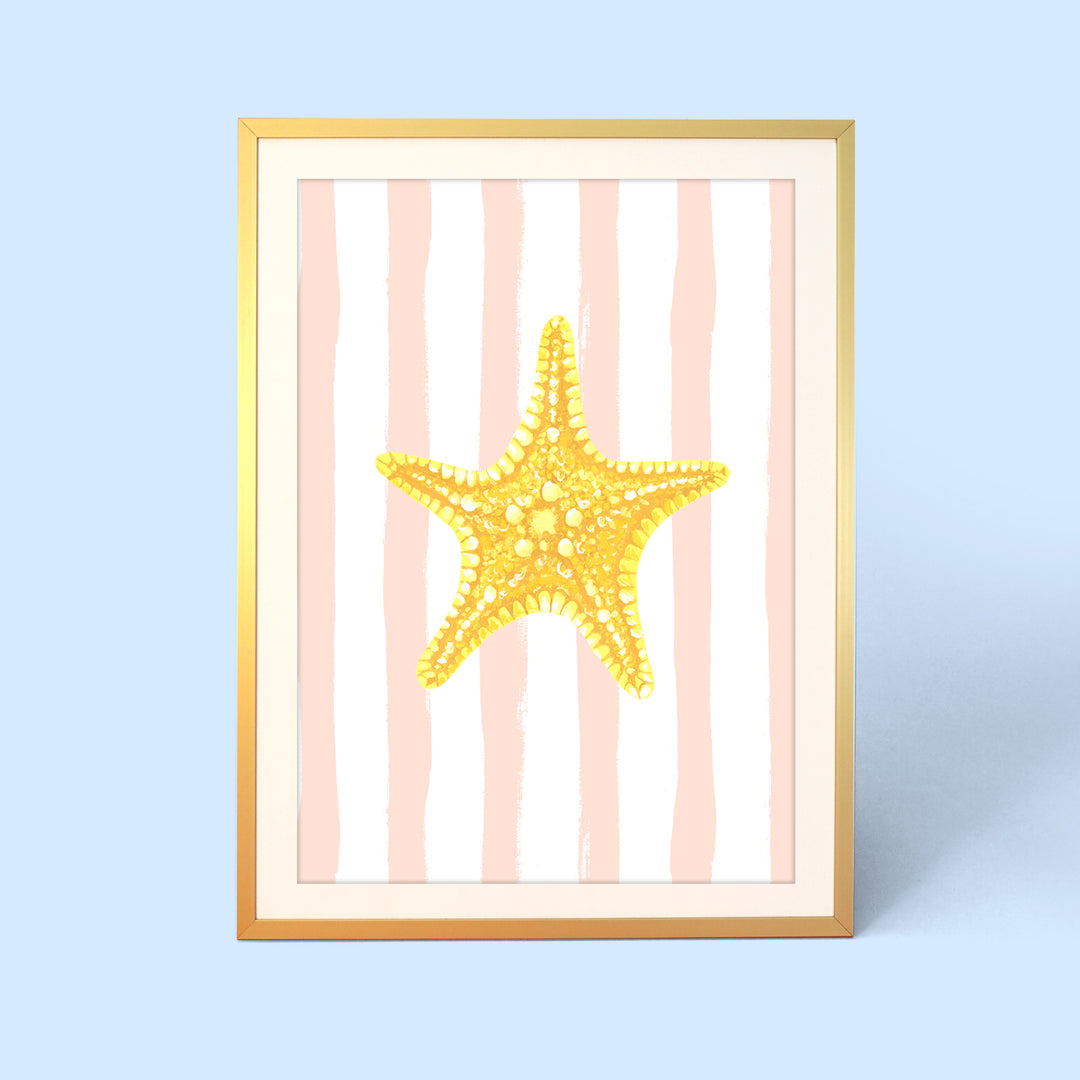 Starfish Stripe Print