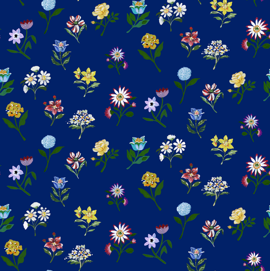 Ditsy Floral Midnight Wallpaper Sample
