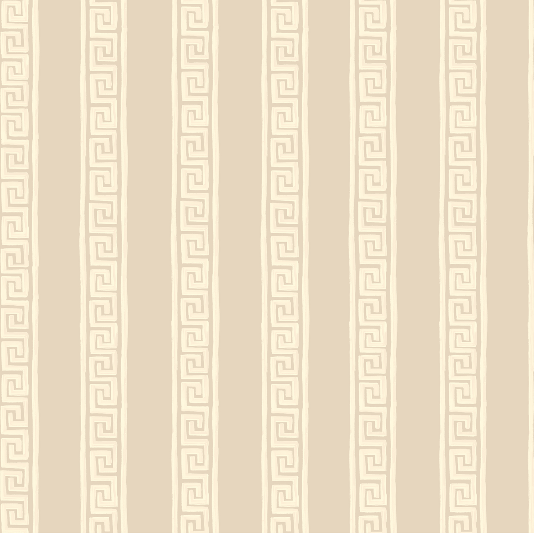 Roman Stripe Cream Wallpaper Sample