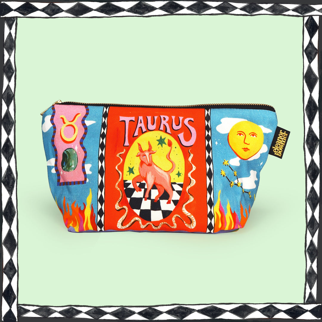 Taurus Zodiac Zip Bag