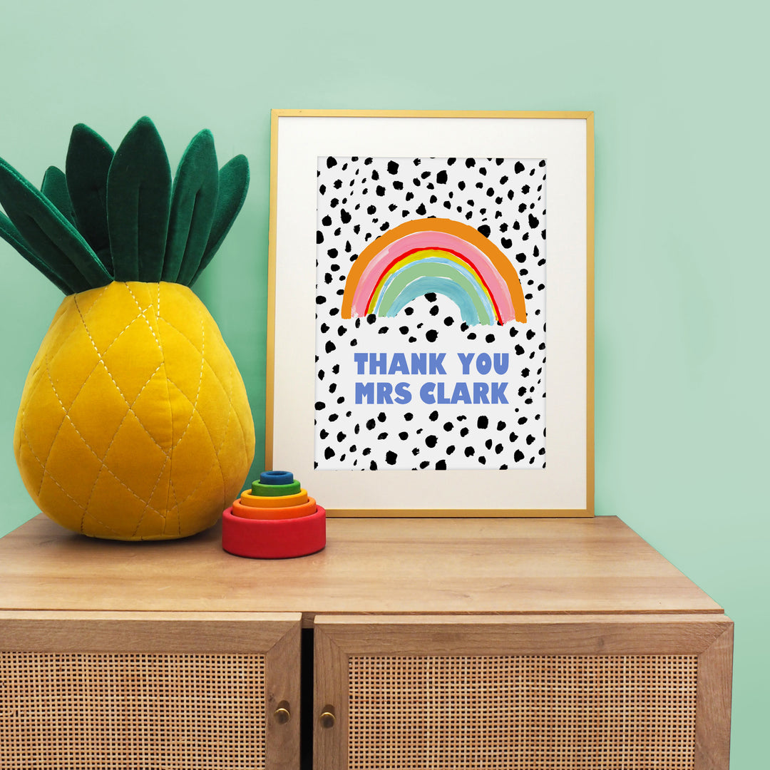 Thank You Rainbow Personalised Print