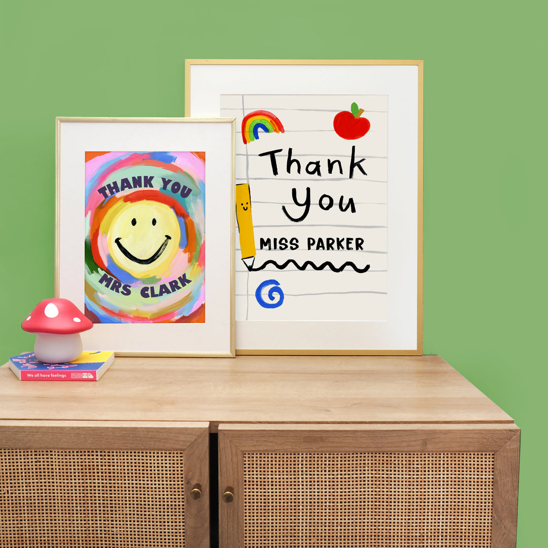 Thank You Teacher Notebook Personalised Print