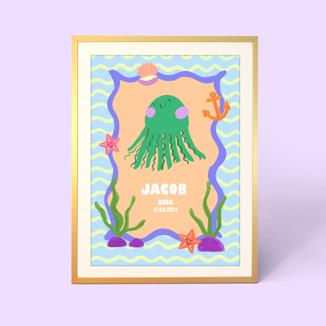 Under The Sea Octopus Baby Print