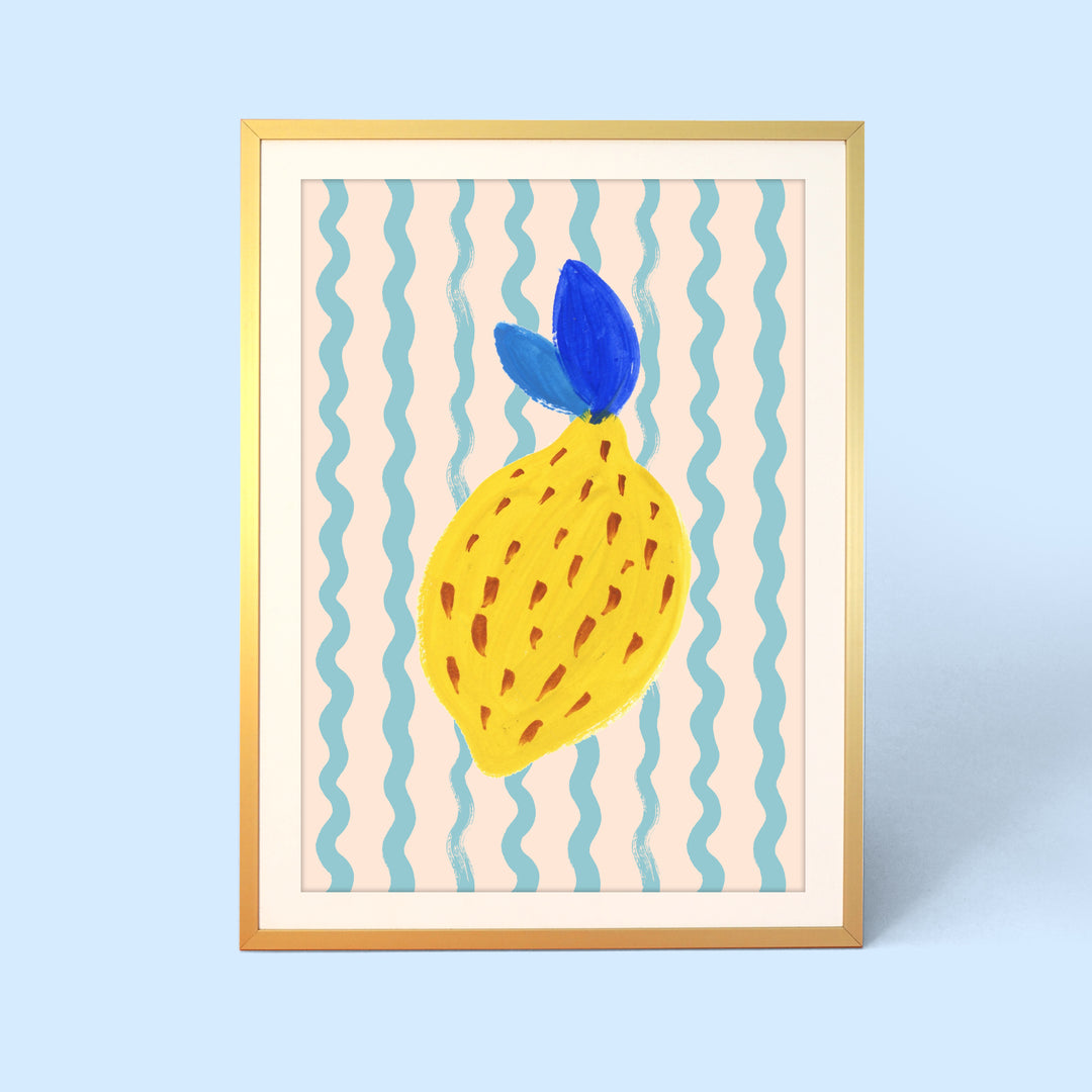 Wavey Lemon Print