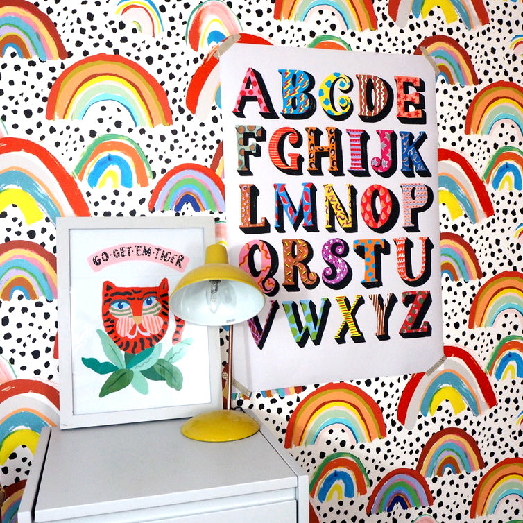 Eleanor Bowmer colourful alphabet large print 50x70 A1 and A2 artwork